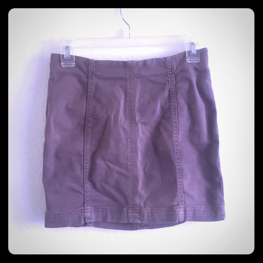 Free People Purple Jean  Skirt